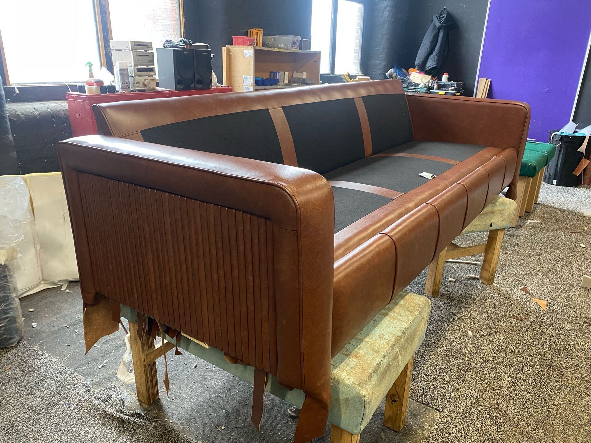 Sofa being made 